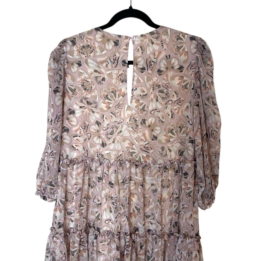 Aritzia Sunday Best Lillian Dress- Butterfly Print Babydoll Dress- Size XS - Picture 8 of 13